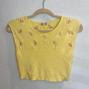 Intimately Free People floral stretch crop top - XS